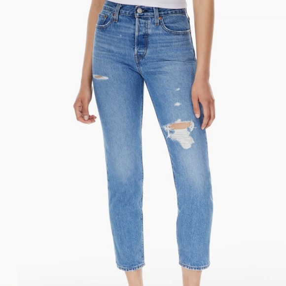 Levi's Wedgie Fit High Rise Tapered Leg Icon Fit 26 - Picture 7 of 8